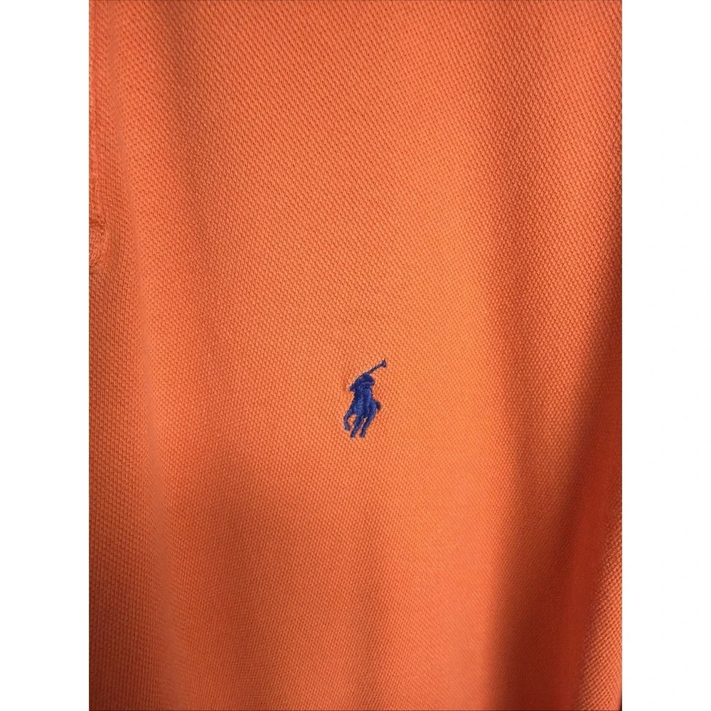Polo by Ralph Lauren Polo Shirt Size Large Orange with Blue Pony Logo SS Golf